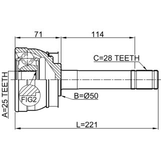 0210-071_ШРУС наружный к-кт! Nissan Terrano/Pathfinder 3.3/3.5 VG33E/VQ35DE 94> фото 2