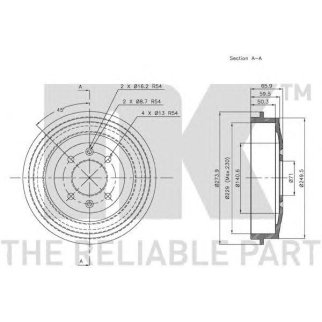 Барабан тормозной задний (229x50,5mm) / CITROEN Berlingo,C15,Xsara,ZX,PEUGEOT 305,306,405,406,Partne фото