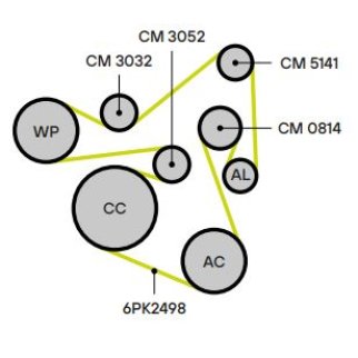 Ролик-натяжитель ручейкового ремня TRIALLI CM3052 фото 3