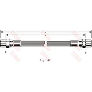 Шланг тормозной передний TRW PHA288 фото