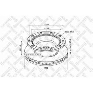 Диск тормозной Stellox 85-00810-SX фото