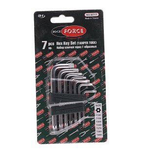 Набор ключей TORX Г-обр. T10H-40H ударопрочных с отверстием 7пр. ROCK FORCE фото