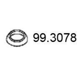 Прокладка приемной трубы глушителя ASSO 99.3078 фото