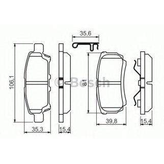 Колодки тормозные задние дисковые к-кт BOSCH 0 986 494 502 фото