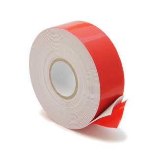 Скотч двусторонний 30 мм х 5 м красный фото