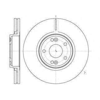 6612.10_диск тормозной передний! 16 wheel Renault Laguna 1.6-2.0/1.9-2.2dCi 01> фото