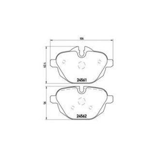 Колодки тормозные задние дисковые к-кт Brembo P 06 064 фото