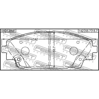 Колодки тормозные передние к-кт FEBEST 0501-BMF фото