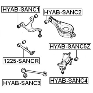Сайлентблок рычага FEBEST HYAB-SANC2 фото 2