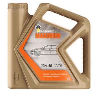Масло моторное Rosneft Maximum 10W-40 полусинтетическое 4 л 40814342 фото