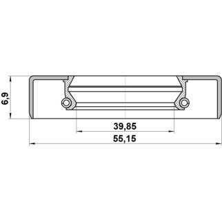 95GDY41550707X_сальник ступицы! 42x55x7 Mazda/Toyota 80> фото 2