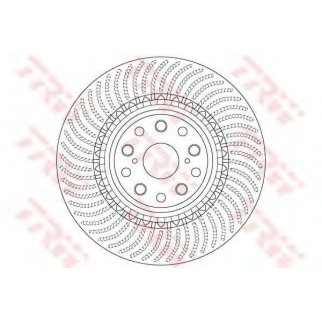 Диск тормозной передний вентилируемый правый TRW DF6488S фото