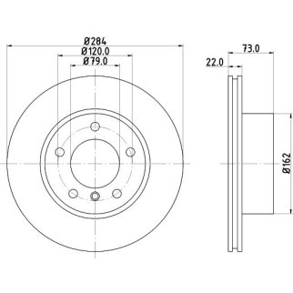 Диск тормозной передний вентилируемый TRIALLI DF 261006 фото 3