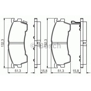 Колодки тормозные передние к-кт BOSCH 0 986 495 265 фото