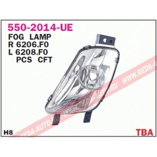 550-2014R-UE_фара противотуманная правая! Peugeot 308 07> фото