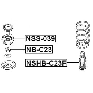 Подшипник опоры переднего амортизатора FEBEST NB-C23 фото 2