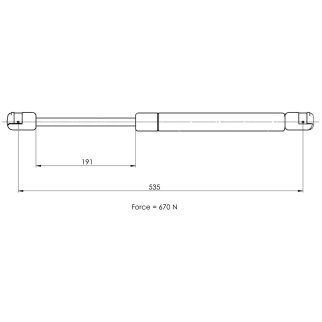Газовый упор багажника TRIALLI GS 1008 фото 2