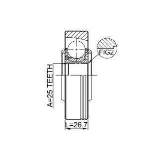 ШРУС ВНУТРЕННИЙ ЗАДНИЙ 25X86 подходит для BMW 3 E90/E91 2004-2012 1911-X1SHAR фото 2