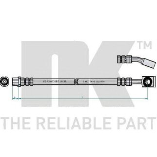 853679_шланг тормозной передний! L=325 Opel Meriva 03> фото