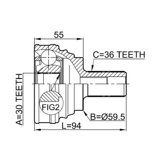 ШРУС наружный FEBEST 2310-030 фото 2