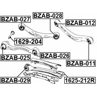 Сайлентблок задней подвески FEBEST BZAB-029 фото 2 Сайлентблок задней подвески FEBEST BZAB-029 фото 2