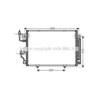 Радиатор кондиционера (конденсер) AVA MT5191D фото