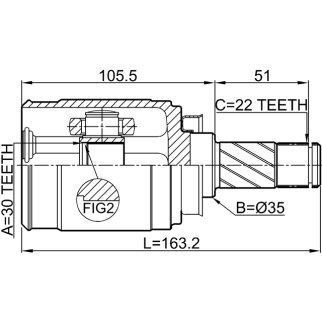 ШРУС внутренний FEBEST 1011-T300RH фото 2