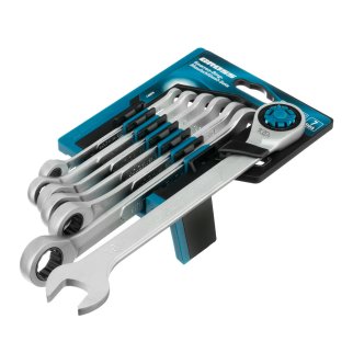 Набор ключей комбинированных 8-19мм 7шт трещоточных Gross фото