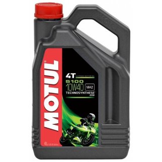 Масло моторное полусинтетическое для мотоциклов MOTUL 5100 4T SAE 10W40 (4 л) фото