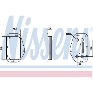 90741_радиатор масляный! Chevrolet Cruze, Opel Astra/Insignia/Zafira 1.4-1.8i 07> фото