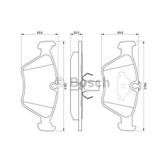 Колодки тормозные передние к-кт BOSCH 0 986 424 485 фото