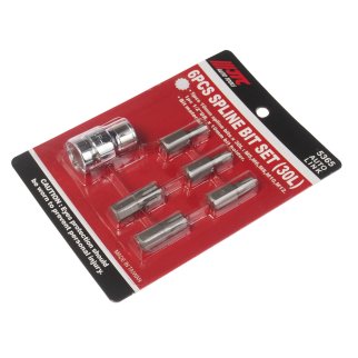 Набор вставок 1/2" 6пр сплайн с держателем М5-12 JTC фото 1