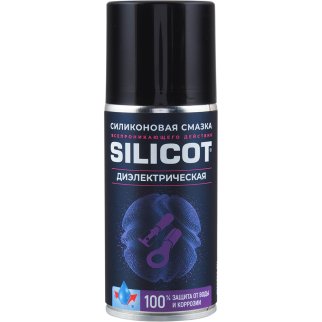 Смазка силиконовая ВМП АВТО "SILICOT" диэлектрическая (спрей) 150г. фото