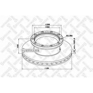 Диск тормозной Stellox 85-00791-SX фото