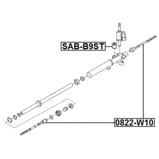 0822-W10_тяга рулевая! Subaru Tribeca 06> фото 2