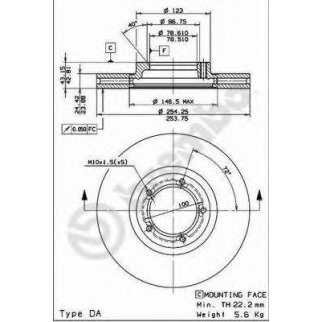 Диск тормозной brembo 09.6967.14 фото