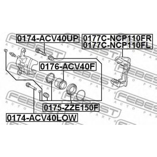 Направляющая суппорта FEBEST 0174-ACV40UP фото