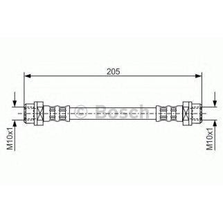 Шланг тормозной BMW 3 (E90) задний левый/правый BOSCH фото
