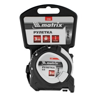 Рулетка Neon, 3 м x 16 мм, обрезиненный корпус, 3 фиксации, PRO// Matrix фото 7