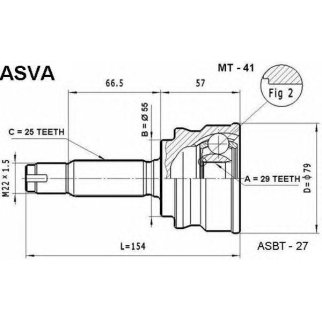 ШРУС наружный ASVA MT41- фото