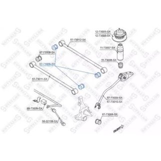 87-73008-SX_сайлентблок зад. рычага! Daewoo Nubira 97> фото