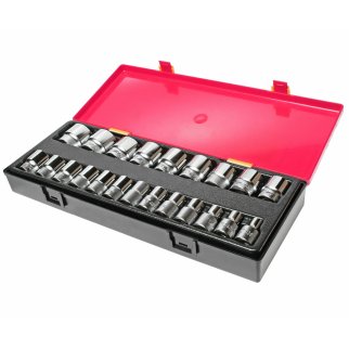 Набор головок торцевых 6-гранных 1/2&quot; 8-32мм (в кейсе) 22шт JTC /1 фото