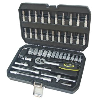 Набор головок торцевых 1/4&quot; 6-гр&quot; 46пр ЭВРИКА фото