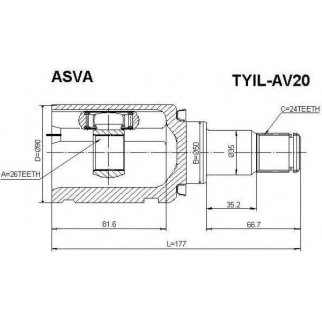 ШРУС внутренний ASVA TYIL-AV20 фото
