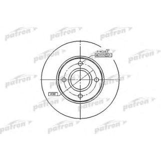 Диск тормозной передний вентилируемый PATRON PBD4036 фото