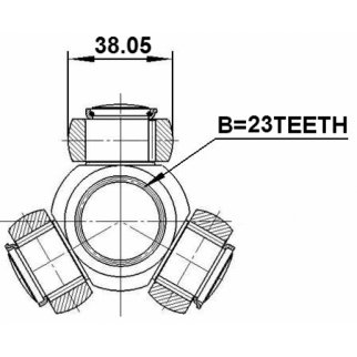 Трипоид TOYOTA Corolla E10/Caldina/Camry/Vista /23X38,05 FEBEST 0116-SXM10 фото 2