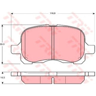 Колодки Toyota Corolla 1.4/1.6/2.0D 97> передние Lucas фото
