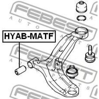 Сайлентблок пер. рычага передний горизонтальный FEBEST HYAB-MATF фото