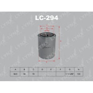 Фильтр масляный LYNXauto LC-294 фото