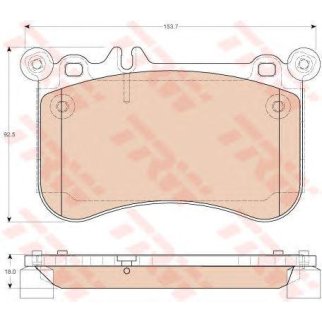 Колодки тормозные передние к-кт TRW GDB1972 фото
